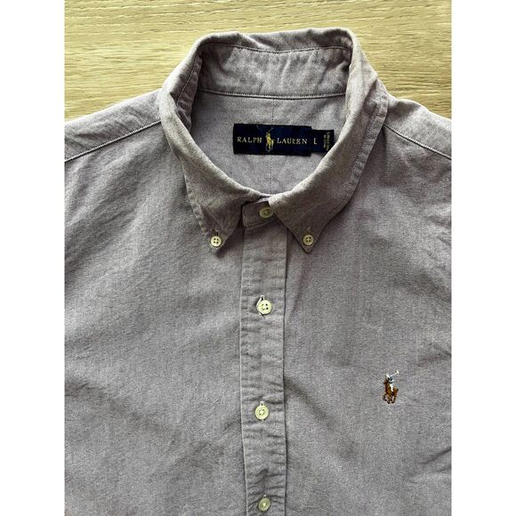 Ralph Lauren Cotton Oxford Men's Button Down Shirt-Size L - Picture 3 of 8